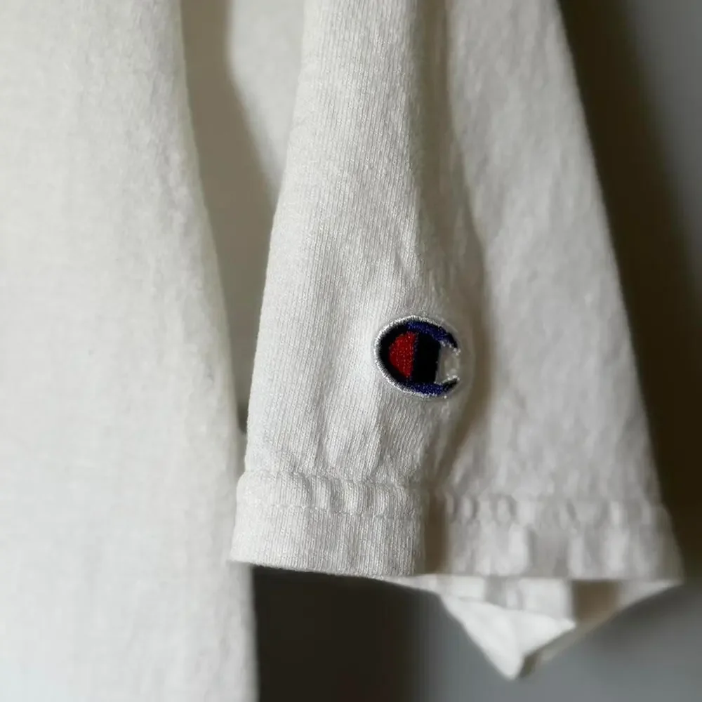 Champion white t-shirt with gold logo (M) - Picture 2 of 8